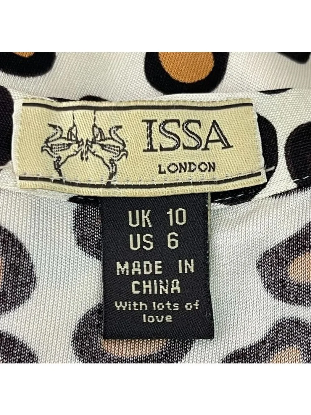 Issa London Silk Jersey Mixed Animal Print Wrap Midi Dress Women's US 6 - Picture 12 of 14